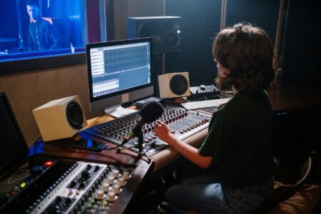 Why A-List Stars Are Launching Their Own Record Labels Professional recording studio with mixing console and equipment