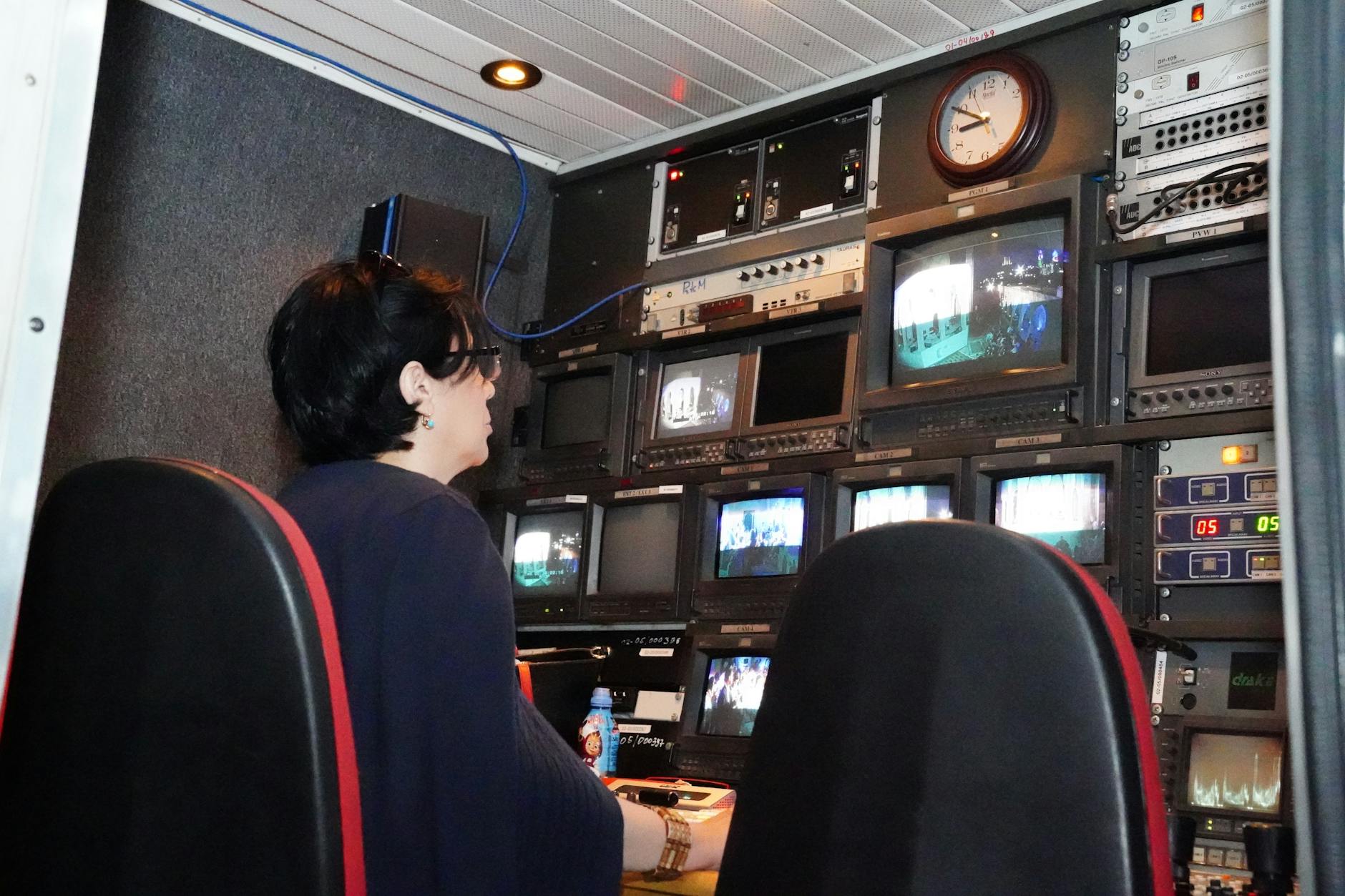 Modern television studio with cameras, lights, and production equipment for entertainment programming