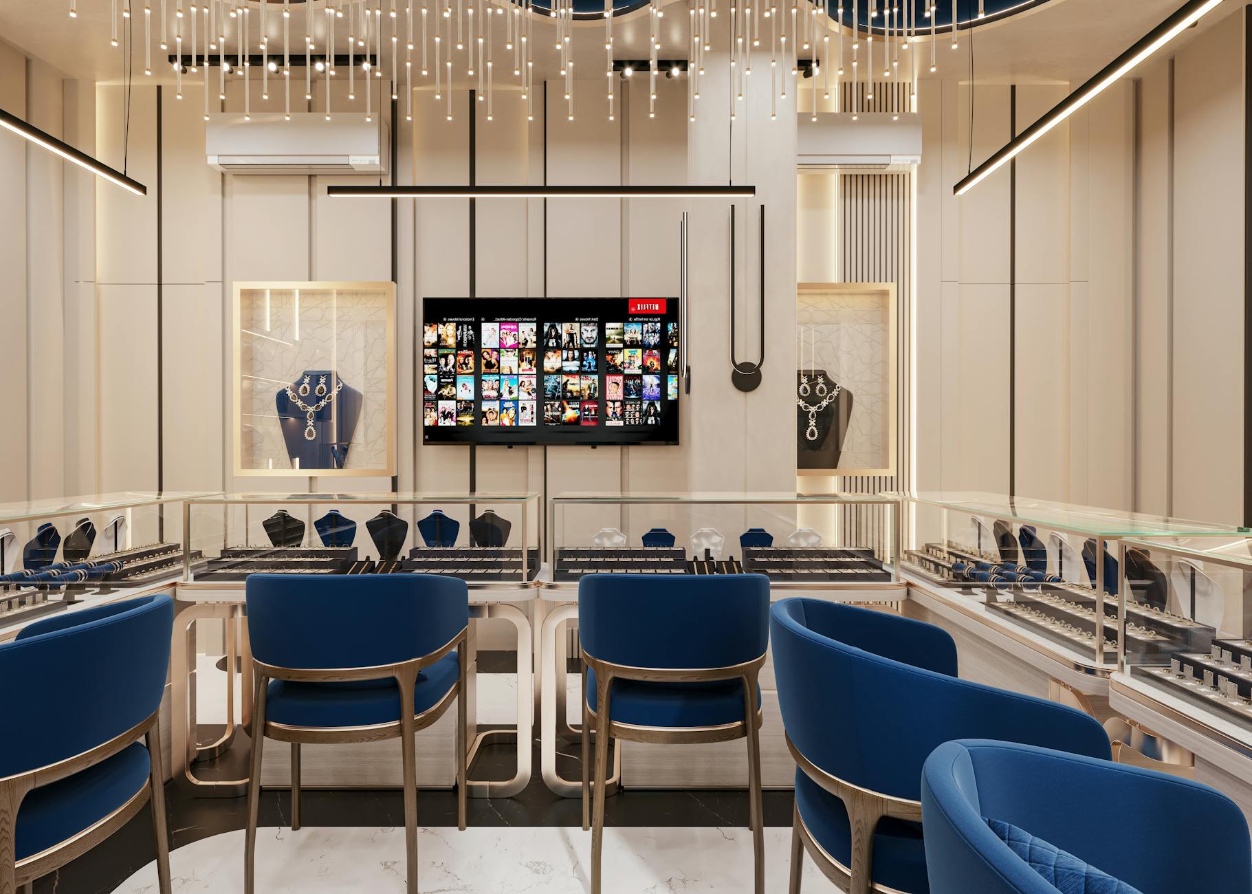 Upscale retail space displaying carefully curated vintage clothing and designer pieces