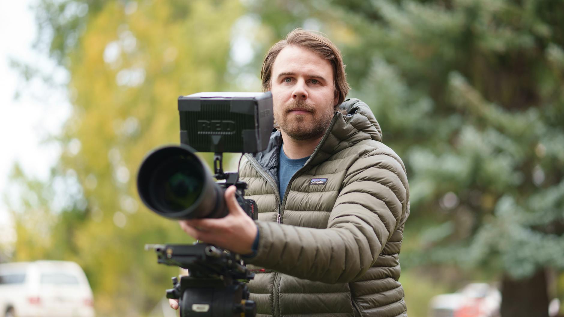 Professional documentary camera equipment setup for filming
