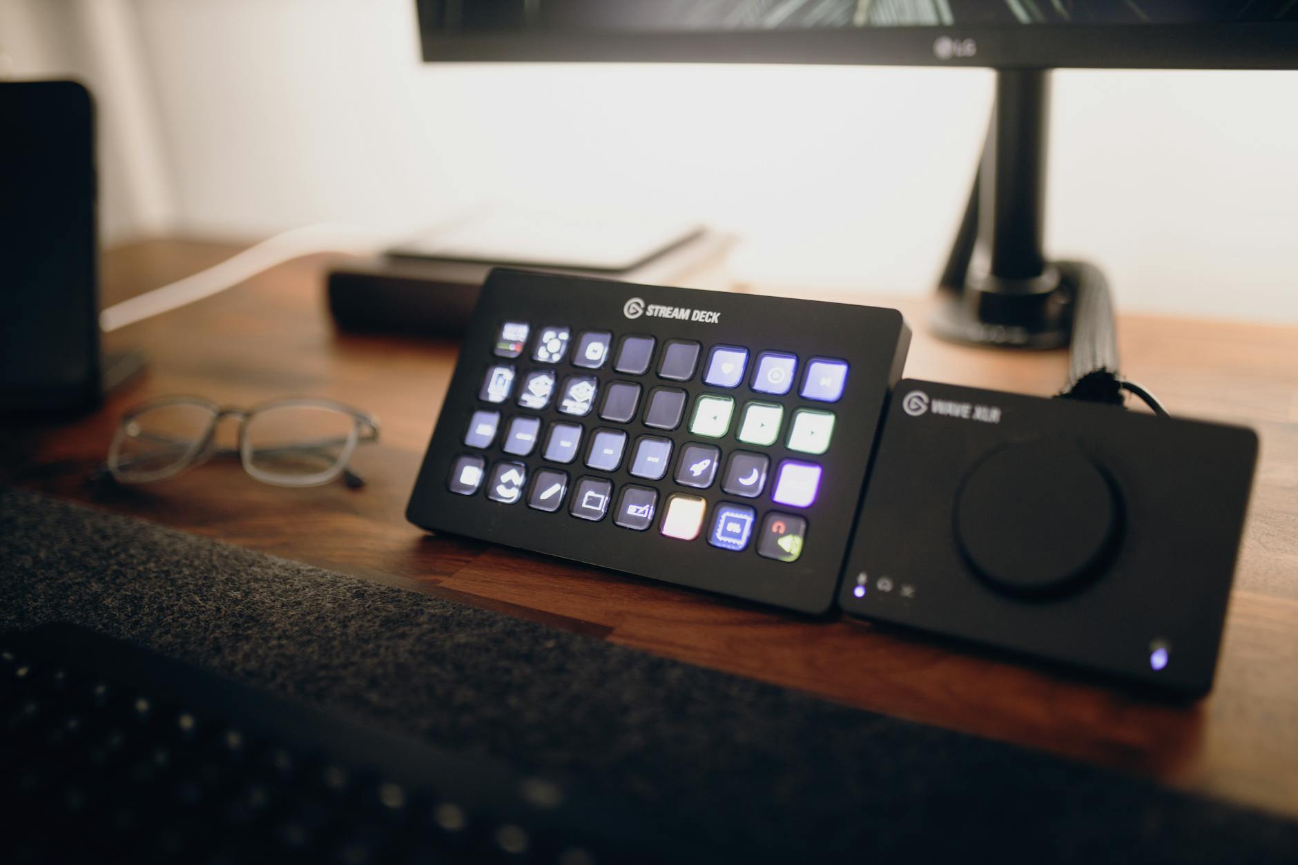 Home studio setup with camera and lighting equipment for live streaming