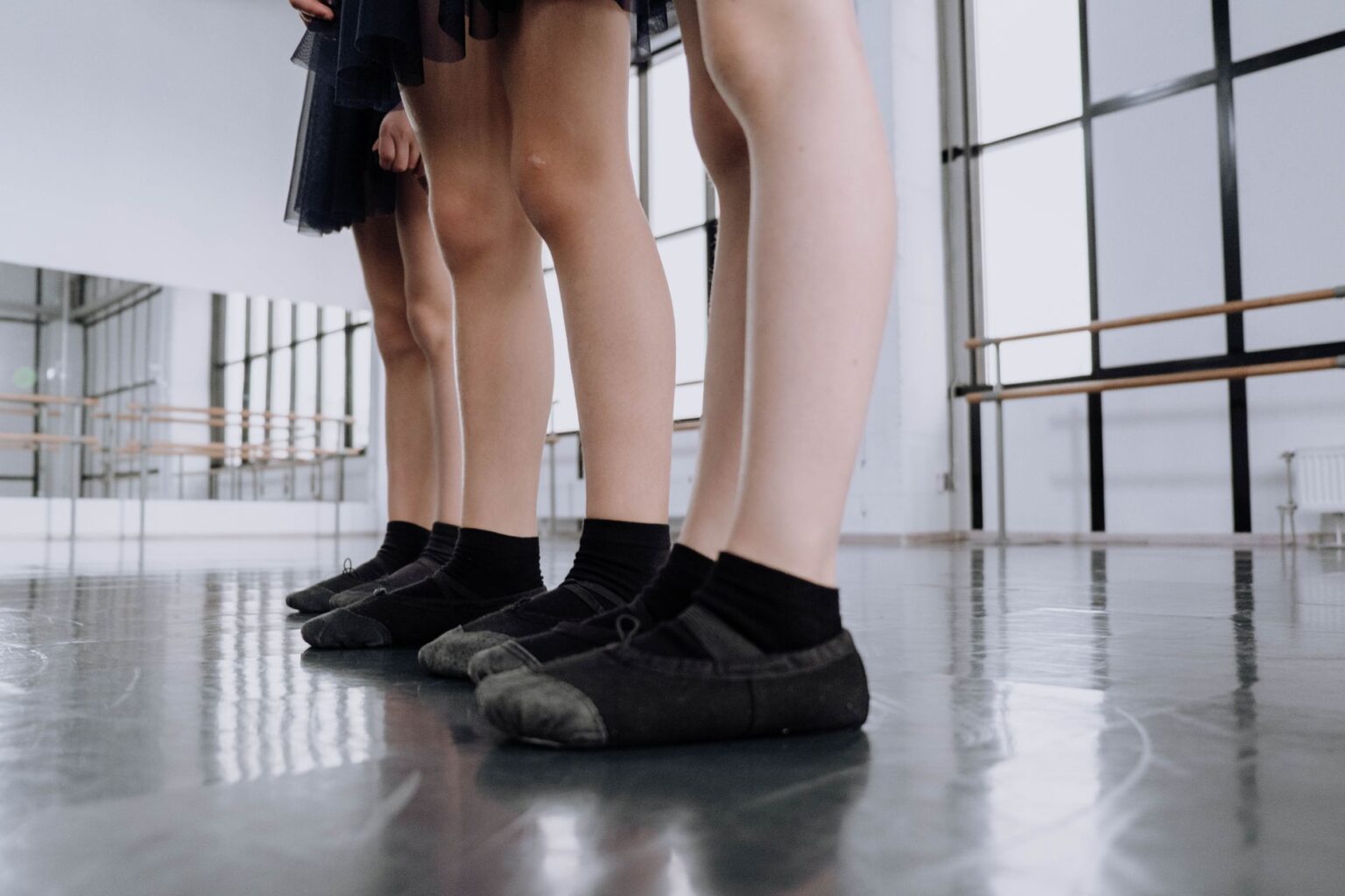 The Mesh Ballet Flat Is Quietly Edging Out the Slingback Close-up of ballet flat shoes on a neutral background
